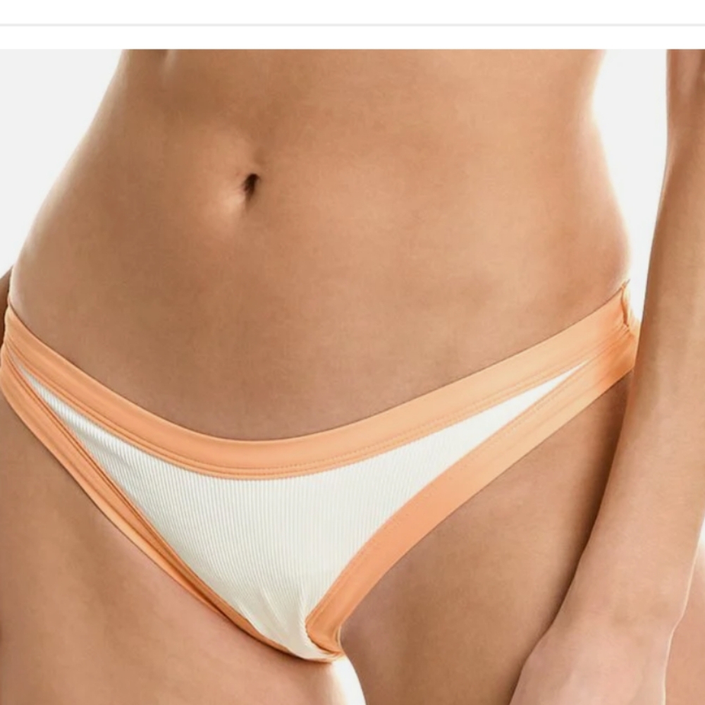 L Space Foley Bitsy bikini bottoms Cream orange size Large New with tags - Picture 2 of 2